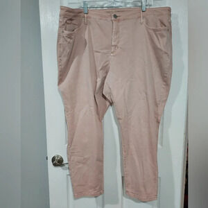 A.N.A Light Pink Mid-Rise Skinny Ankle Jean Pants in Size 24 W (Wide)